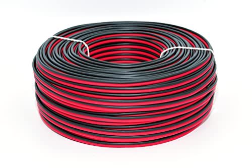 Lazsa 6030R100 Parallelkabel, rot/schwarz, 2 x 2,00, PVC, schwarz/rot, 100 m von Lazsa