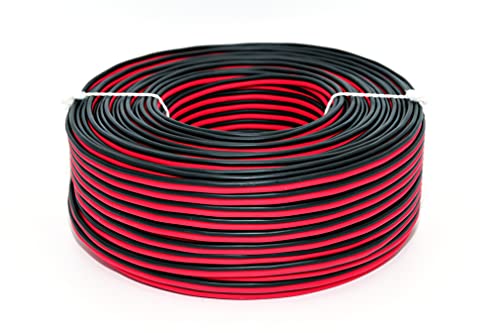 Lazsa 6035R100 Parallelkabel, rot/schwarz, 2 x 1,50, PVC, schwarz/rot, 100 m von Lazsa