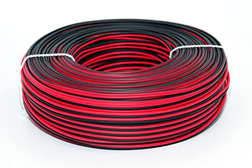 Lazsa 6038R100 Parallelkabel Rot/Schwarz, 2 x 0,75, PVC, Schwarz/Rot, 100 m von Lazsa