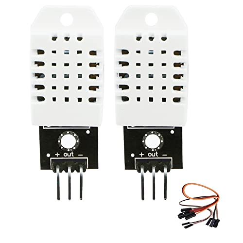 2 STK kompatibel für Temperatur- und Feuchtigkeitssensor 3V-5.5V mit Platine und 2 Kabeln Temperatur Sensor für DIY Mikroelektronik-Projekte kompatibel mit Arduino und Raspberry Pi von LbsAMP