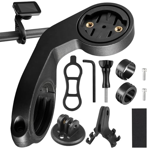 Fahrrad Halterung für Garmin Edge 530 540 520 510 500 200 130 20 25 800 810 820 830 810 1000 1040 1030 Plus iGPSPORT GPS Fahrradcomputer Halterung Lenkerhalterung mit Licht und Kamera Halterung von LbsAMP