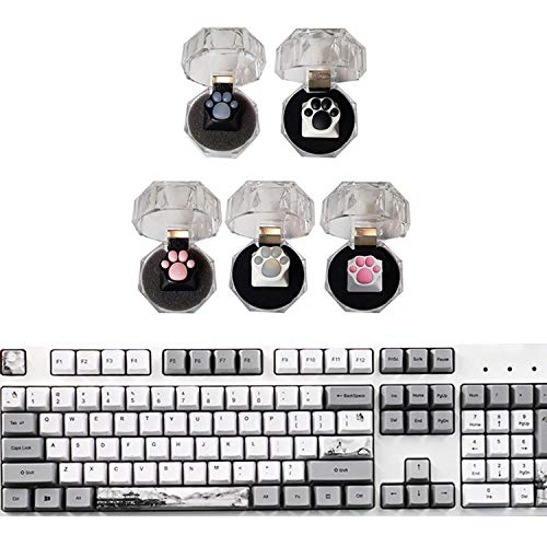 Lckiioy 1 Set Cat Claw ESC-Tastenkappe PBT + Silikon-Tastenkappe und 1 x mechanische Tastatur-Tastenkappe, PBT-Sublimation, Retro-Tastenkappe von Lckiioy