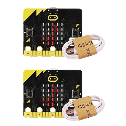 Lckiioy 2X das Microbit Board V2 Kit VerfüGt über Integrierte Lautsprecher und EIN Mikrofon, das KüNstliche Intelligenz UnterstüTzt von Lckiioy