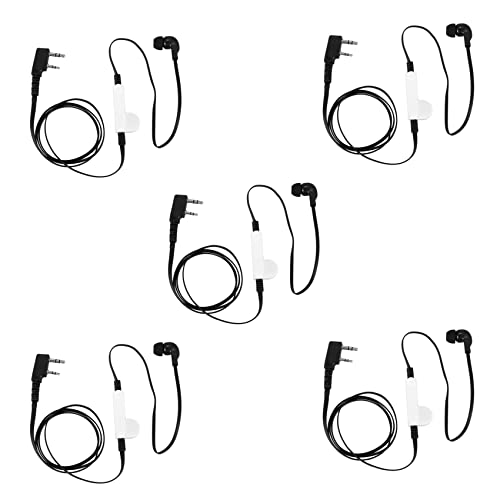Lckiioy 5X 2 Pin Nudel Stil Ohrhörer Kopfhörer K Stecker Ohrhörer Headset für Uv5R -888S Uv5R Radio Schwarzer Draht von Lckiioy