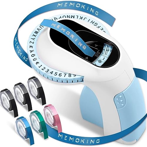 Lckiioy Embossing Label Maker E975 3D-Präger Etikettendruckmaschine mit 6 Rollen Prägetapes, Handgehaltener Präger Einfach zu Bedienen, von Lckiioy