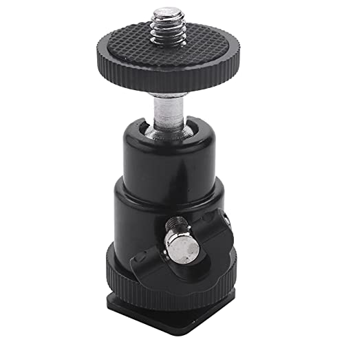 Lckiioy Mini Kugelkopf [2 Pack] Mit Hot Schuh Rahmen Adapter 360 Grad 1/4 Kleine Kugelköpfe Leichter Schwenk Mikro Kugelkopf Für DSLR Kamera,Camcorder,Blitzgerät,Licht Ständer,Stativ von Lckiioy