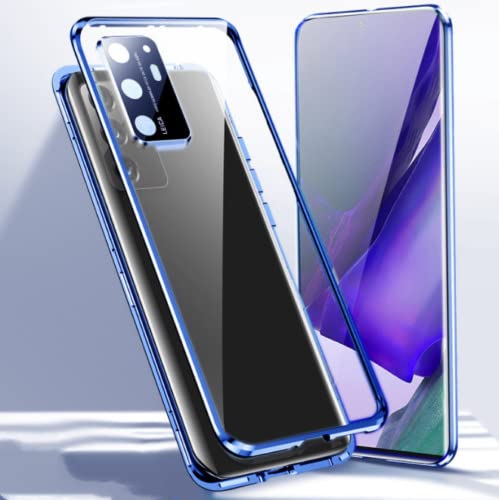 Magnetische Adsorption, magnetisches gehärtetes Glas, Metall, doppelseitige Handyhülle für Samsung Galaxy S23/S22 Ultra, 360-Grad-Ganzkörperhülle mit Kameraobjektivschutz von Lcmei