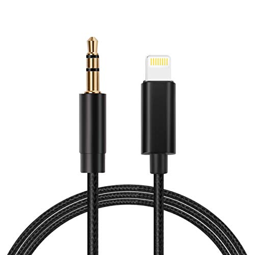 LcueGuk Aux Kabel iPhone [MFi Zertifiziert], Lightning Klinke Kabel, iPhone Auto Audio Kable, Lightning auf 3.5mm Klinke Audio Kopfhörer Adapter für iPhone14/14Max Pro/13/13Pro Max/12 von LcueGuk