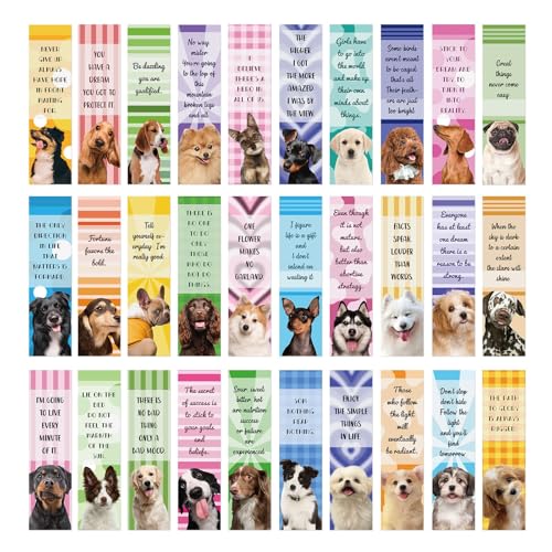 30 Blätter/Set Creative Paper Lesezeichen Hund Englisch Inspirierende Seiten Marker Schöne Lesezeichen Für Schüler Lehrer von Ldabrye