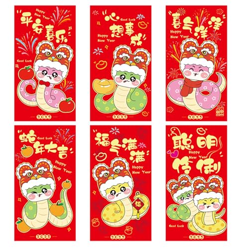 30 Count 2025 Schlange Zodiacs Rötung Umschläge Für Die Chinesische Neujahrsfeier Praktische Frühlingsfestival Geldtaschen von Ldabrye