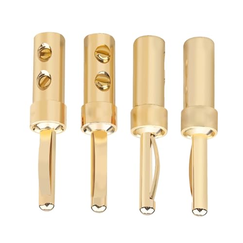 Ldabrye 4 x Messing-Bananenstecker für nahtlosen Anschluss in Musikbox und Verstärker-Verkabelung Ldabrye 4 x Messing-Bananenstecker für nahtlosen Anschluss in Musikbox und Verstärker-Verkabelung von Ldabrye