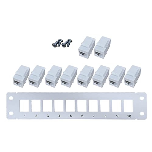 Ldabrye Patchpanel CAT6 10 Port 10G Unterstützung 1U Netzwerk Patchpanel UTP 19 Zoll Wandmontage Oder Rackmount Down Block Für CAT6 von Ldabrye