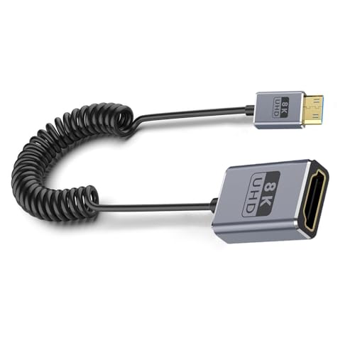 Ldabrye Spring Coiled 8K 2 1 HDTV Miniatur Zu Einem Weiblichen Steckerkabeldraht Zur Verbesserung Des Spiels Und Des Heimkino Erlebnisses von Ldabrye