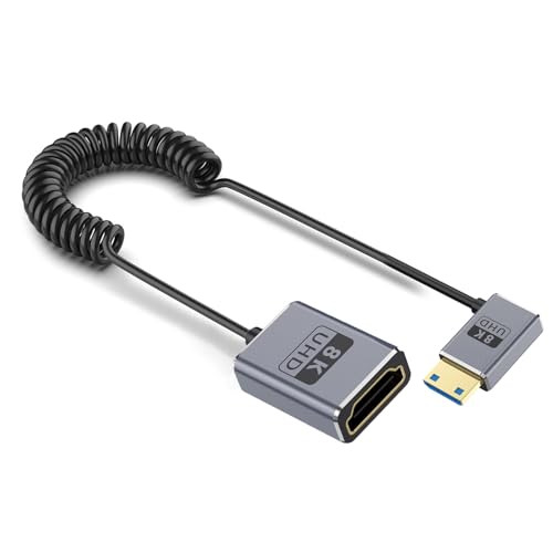 Ldabrye Spring Coiled 8K 2 1 HDTV Miniatur Zu Einem Weiblichen Steckerkabeldraht Zur Verbesserung Des Spiels Und Des Heimkino Erlebnisses von Ldabrye