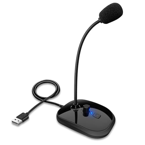 Ldabrye USB Draht Schwanenhals Kondensator Desktop USB Mikrofon Für Computer PC Videokonferenzen Streaming Meetings Vorträge von Ldabrye