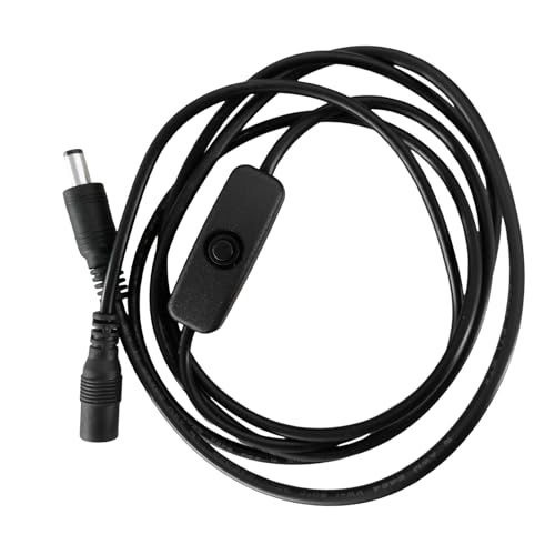 Ldabrye Verlängerungskabel mit Schaltern für LED-Beleuchtung, Router, Lautsprecher, Gebläse, Schreibtischlampe, 5,5 mm x 2,1 mm Ldabrye Verlängerungskabel mit Schaltern für LED-Beleuchtung, Router, Lautsprecher, Gebläse, Schreibtischlampe, 5,5 mm x 2,1 mm von Ldabrye