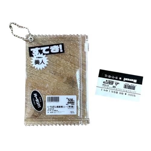 PVC-Schlüsselanhänger mit Reißverschluss, zum Organisieren von Karten, kleiner Fotokartenschutz, tragbares Kartenetui, Schlüsselanhänger PVC-Schlüsselanhänger mit Reißverschluss, zum Organisieren von Karten, kleiner Fotokartenschutz, tragbares Kartenetui, Schlüsselanhänger von Ldabrye