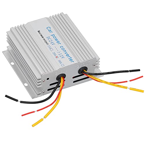 24 V bis 12 V DC Power Converter Professioneller Spannungsbock -Transformator für Autobussen Silber Metall (20a) von Ldafava