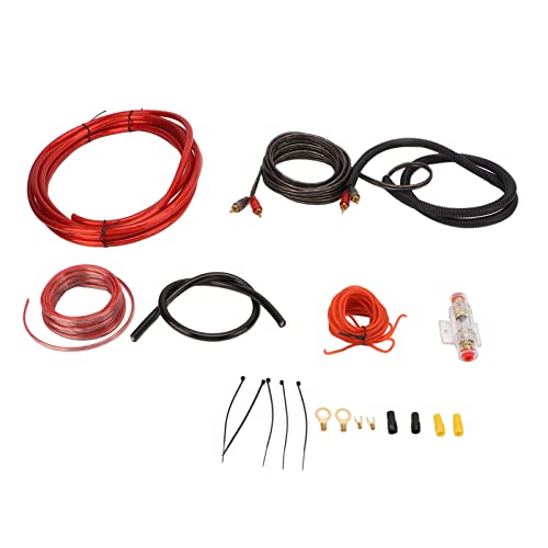 4 Gauge Car Audio Kabelverstärkerverdrahtungs -Kit -Verstärker -Installationskit für Subwoofer -Lautsprecher Premium ABS Metal PVC -Material hoher Zähigkeitsnutzungsbeständigkeit von Ldafava