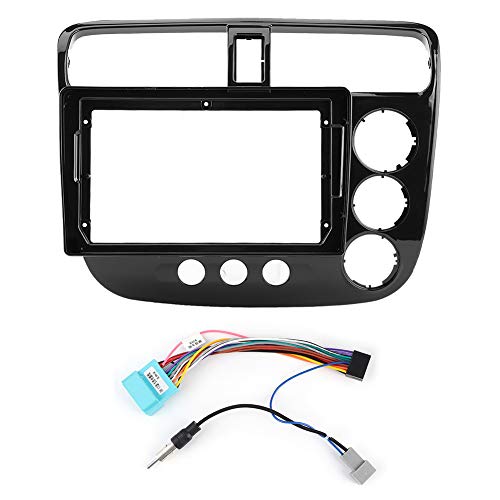 9 Zoll 2-Din-Autoradio-Blendenrahmen für Rechtslenker mit Netzkabel für 02 05, hochwertiges ABS, Schwarz 9 Zoll 2-Din-Autoradio-Blendenrahmen für Rechtslenker mit Netzkabel für 02 05, hochwertiges ABS, Schwarz von Ldafava