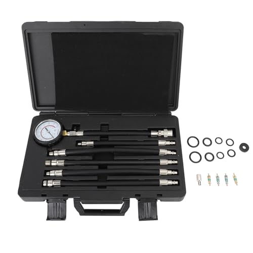 Benzinmotor -Zylinderkompressionstester Kit hohe Genauigkeit Langable, vielseitiges Messgerät für Motorradauto -Off -Straßenfahrzeug 0 bis 300psi Reichweite mit Aufbewahrungsbox von Ldafava