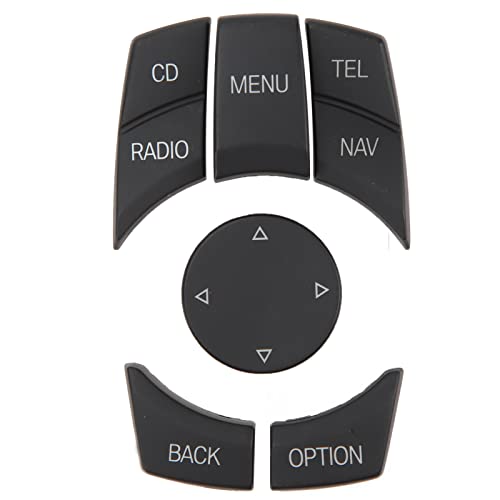 Center Console Multimedia Control Kit Anti -Scratch Stylish Multimedia -Taste -Abdeckungsverkleidung für 1 3 5 -Serie ABS -Material 6pcs (Matt schwarz) von Ldafava