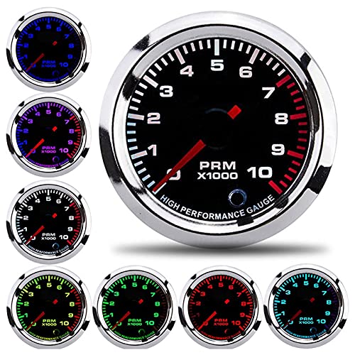 Drehzahlmesser Tacho Gauge Drehgang 0 10000 U/min Gauge Universal 7 Farben Revolution Messgerät mit Messbereich 0 10000 U/min für Autos Motorräder Kunststoff 52 mm 2in Drehzahlmesser Tacho Gauge Drehgang 0 10000 U/min Gauge Universal 7 Farben Revolution Messgerät mit Messbereich 0 10000 U/min für Autos Motorräder Kunststoff 52 mm 2in von Ldafava