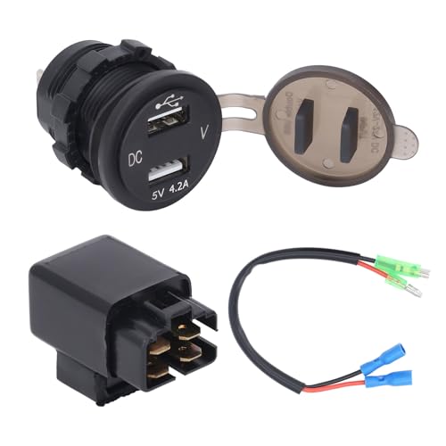 Dual USB -Ladegerät wasserfeste Hochleistungs -DC12V -Ladegerät mit Relais für Versys 650 2014 bis 2020 Schwarz Dual USB -Ladegerät wasserfeste Hochleistungs -DC12V -Ladegerät mit Relais für Versys 650 2014 bis 2020 Schwarz von Ldafava
