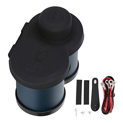 Ldafava Motorrad -Dual -USB -Ladegerät mit Voltmeter und Zigarette Leichter 3A Super großer Strom -Multifunktionsleistung für Motorradfahrer Schwarzes rotes Cyan -Golden -Aluminium (Cyan) von Ldafava