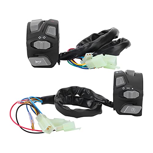 Lenkerschaltersteuerknopf Universal wasserdichte Motorrad -Motorrad -ATV -Fahrrad -Blinker Leuchtton Leuchtdicht Hochstrahl Horn -Scheinwerfer Zündlicht WARNUNGSLAGE FÜR 22 mm (Weißes Licht) von Ldafava