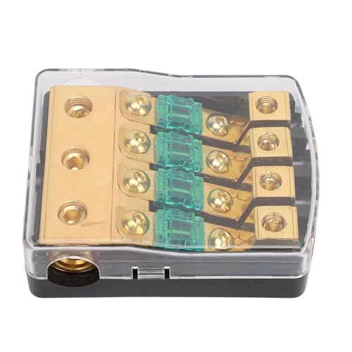 Mini ANL Sicherungshalter Premium Kupferlegierung ABS 60 Ampere Sicherungsverteilungsblock für Auto -LKW -Boots -Audio -Stereoverstärker (4 Wege) von Ldafava