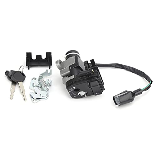Zündschalter Montage Hochwertiges Metall ABS 4 Drahtanschluss Korrosionsbeständiges Gas Zündschlüssel Lock e Passform für Scooter GY6 150ccm Motorrad von Ldafava