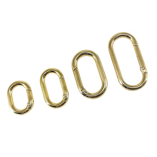 4 ovale Federclips aus Metall für Geldbörsen-Verlängerung und Schlüsselanhänger-Haken, Federringe, Schlüsselanhänger, Schnalle, Ersatz 4 ovale Federclips aus Metall für Geldbörsen-Verlängerung und Schlüsselanhänger-Haken, Federringe, Schlüsselanhänger, Schnalle, Ersatz von Ldbuejiaja