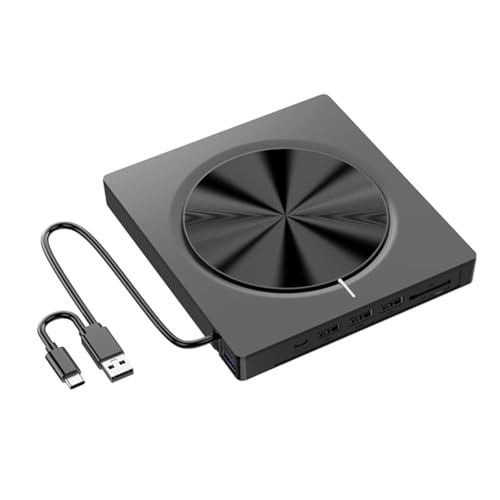 Ldbuejiaja Externer CDs/DVD-Brenner USB 3.0 Typ C mit 4 USB-Hubs und SDTF-Kartenleser für Laptops und Desktops Ldbuejiaja Externer CDs/DVD-Brenner USB 3.0 Typ C mit 4 USB-Hubs und SDTF-Kartenleser für Laptops und Desktops von Ldbuejiaja