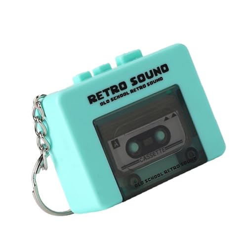 Ldbuejiaja Miniatur Kassettenspieler Schlüsselanhänger Retro Tonbandrecorder mit eingebauter Spieluhr und Fähigkeit für Zubehör Ldbuejiaja Miniatur Kassettenspieler Schlüsselanhänger Retro Tonbandrecorder mit eingebauter Spieluhr und Fähigkeit für Zubehör von Ldbuejiaja