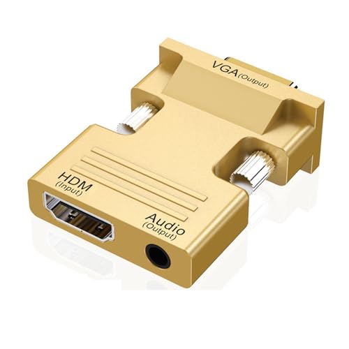 Ldbuejiaja Praktischer HDTV-auf-VGA-Adapter mit 1080 x 1920 Auflösung, mit 3,5-mm-Anschluss für Laptops und Projektoren, PC-Monitore, HDTV Ldbuejiaja Praktischer HDTV-auf-VGA-Adapter mit 1080 x 1920 Auflösung, mit 3,5-mm-Anschluss für Laptops und Projektoren, PC-Monitore, HDTV von Ldbuejiaja