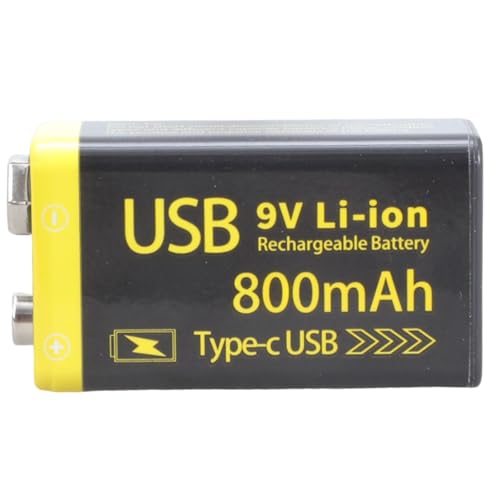 Wiederaufladbarer Lithium-Akku, 800 mAh/1100 mAh, 9 V, 6F22, für professionelle Hörgeräte und alltägliche Elektronik Wiederaufladbarer Lithium-Akku, 800 mAh/1100 mAh, 9 V, 6F22, für professionelle Hörgeräte und alltägliche Elektronik von Ldbuejiaja