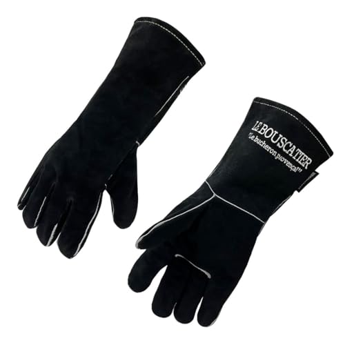 Le Bouscatier Hitzebeständige Handschuhe für Holzofen, Kamin, Grill, Schweißen, hohe Temperatursicherheit, aus Kevlar von Le Bouscatier