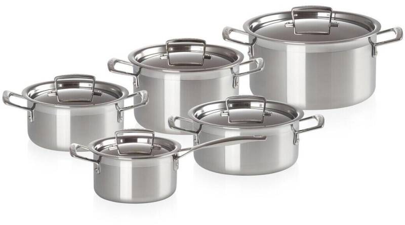 Le Creuset 3-Ply Topfset fünfteilig, silber von Le Creuset