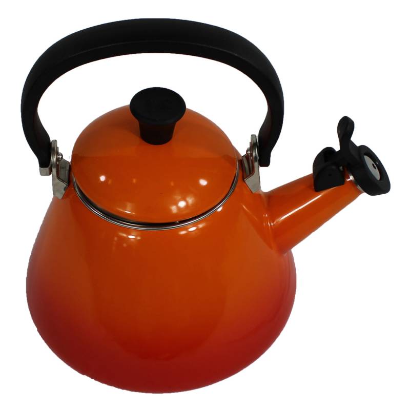 Le Creuset Kone Wasserkessel Ofenrot | Volumen 1,6 L | Hitzeresistente Phenolgriffe | hochwertige Emaillierung | Angenehmer Fl?tenton | Induktionsherdgeeignet von Le Creuset