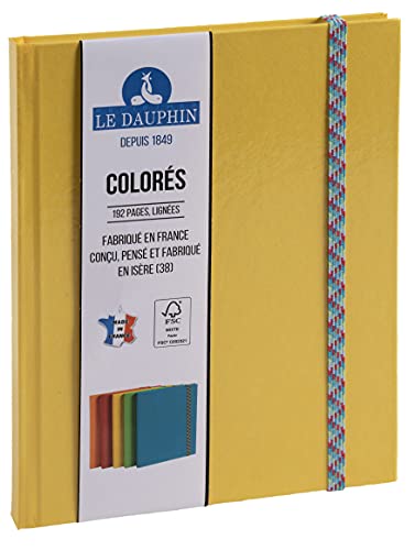 Le DAUPHIN 267214D Register Idérama Serie – Notizbuch mit 192 linierten Seiten – Maße 22,0 x 17,0 cm – entworfen, entworfen und hergestellt in Isère (Frankreich) – FSC-zertifiziert – Farbe: Gelb von Le Dauphin