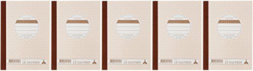 Le Dauphin 1102D 5er Pack Durchschreibebuch kariert 14,80 x 10,50 cm Heft Pauspapier Durchschreibeheft von Le Dauphin