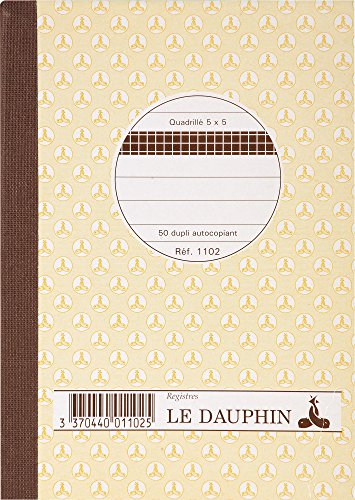 Le Dauphin 1102D Durchschreibebuch kariert 14,80 x 10,50 cm Heft Pauspapier Durchschreibeheft von Le Dauphin