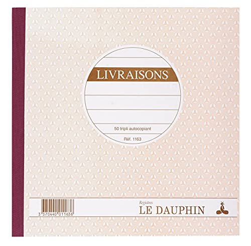 Le Dauphin 1163 Durchschreibeblock, 21 x 21 cm, 50 Blatt, 5 Stück von Le Dauphin