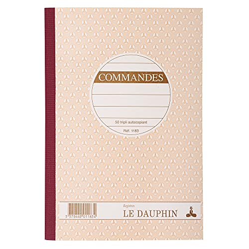 Le Dauphin - Ref. 1183D - Lot of 5 Command Manifolds - Carbonless Paper - Triplicate (1 Original und 2 Kopien) - Format 21 x 14,8 cm - Lackierter Einband von Le Dauphin