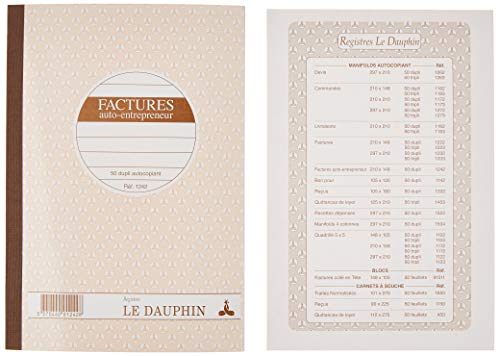 Le Delphin Notizbuch für Unternehmer, Rechnung mit ausgewiesener MwSt. 14,8 x 21 cm, 50 Blatt doppelt von Le Dauphin