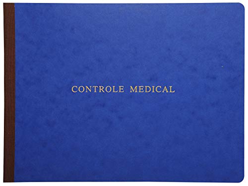 Le Delphin – Ref. 305D – 1 medizinisches Kontrollregister – Softcover aus glänzendem Karton – horizontales Format – Maße 24 x 32 cm – 40 Seiten – 4 zufällige Farben, Gelb, Rot, Blau, Grün von Le Dauphin