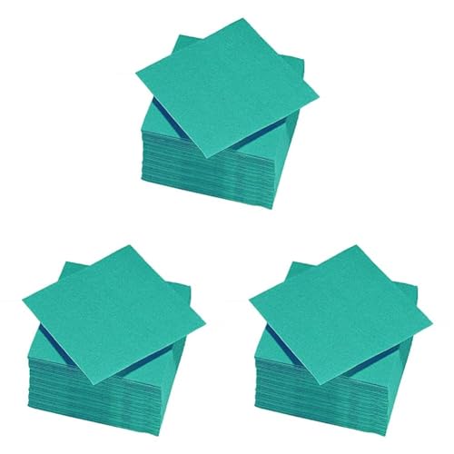 LE NAPPAGE ARTS DE LA TABLE 50 Servietten Tex Touch Cocktail 25 x 24 cm Enteneiblau FSC, Zellstoffwatte, blau (bleu Canard), 25cm x 24cm (Packung mit 3) von Le Nappage