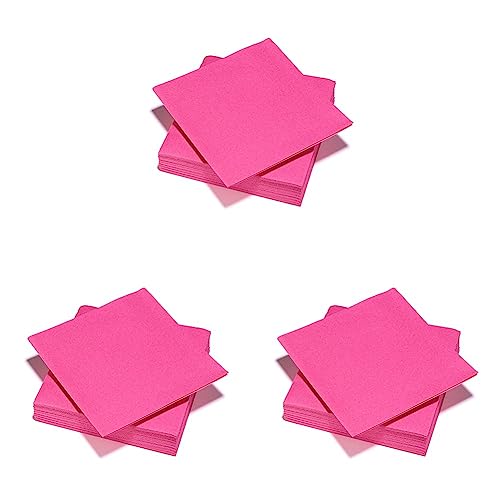 LE NAPPAGE ARTS DE LA TABLE Airlaid-Servietten, 40 x 40 cm, Fuchsia, 25 Stück (71462) (Packung mit 3) von Le Nappage