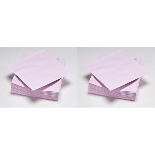 Le Nappage 50 Servietten, Wattefolie, 33 x 33 cm, 2-lagig, altrosa FSC, Zellulose, 33 x 33 cm (Packung mit 2) von Le Nappage